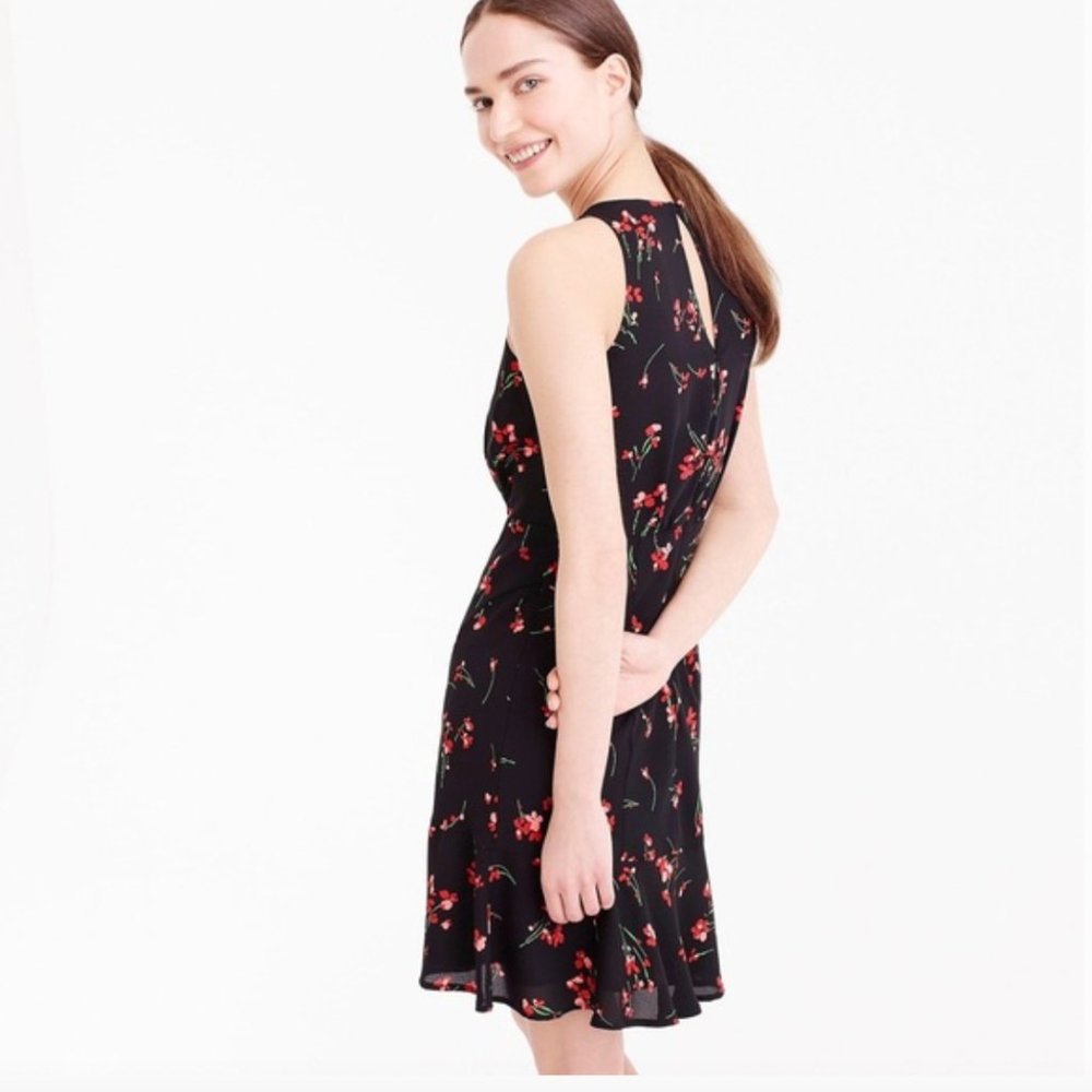 NWOT J. Crew Ruched Waist Dress “Falling Flora” - Mini Dress - Size 0